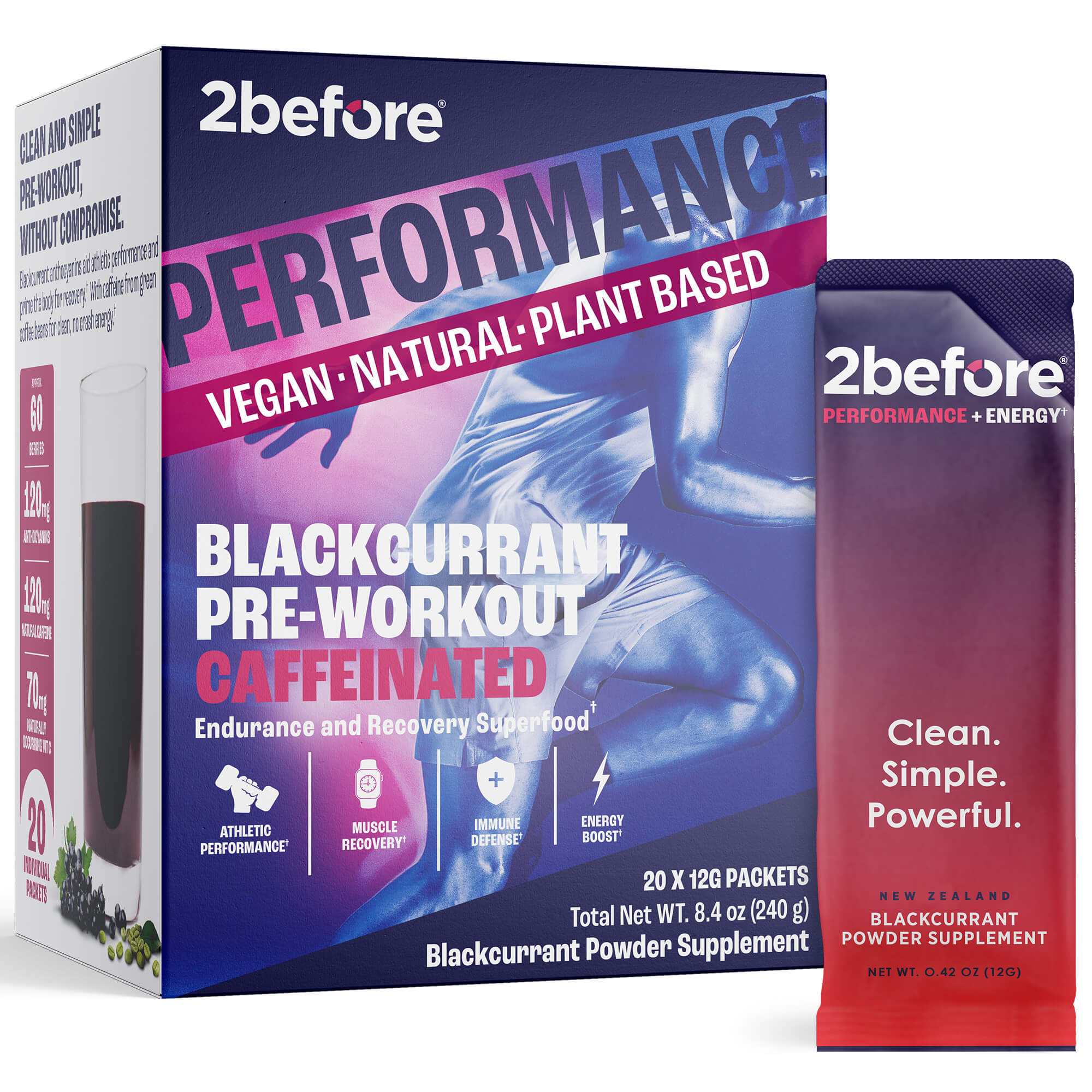 2before blackcurrant pre-workout - caffeinated