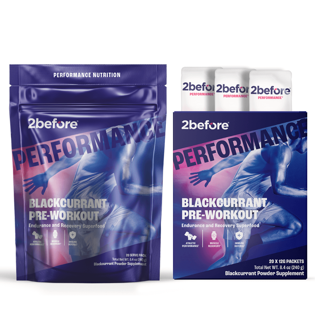 2before blackcurrant pre-workout - caffeine-free - single and bulk packs