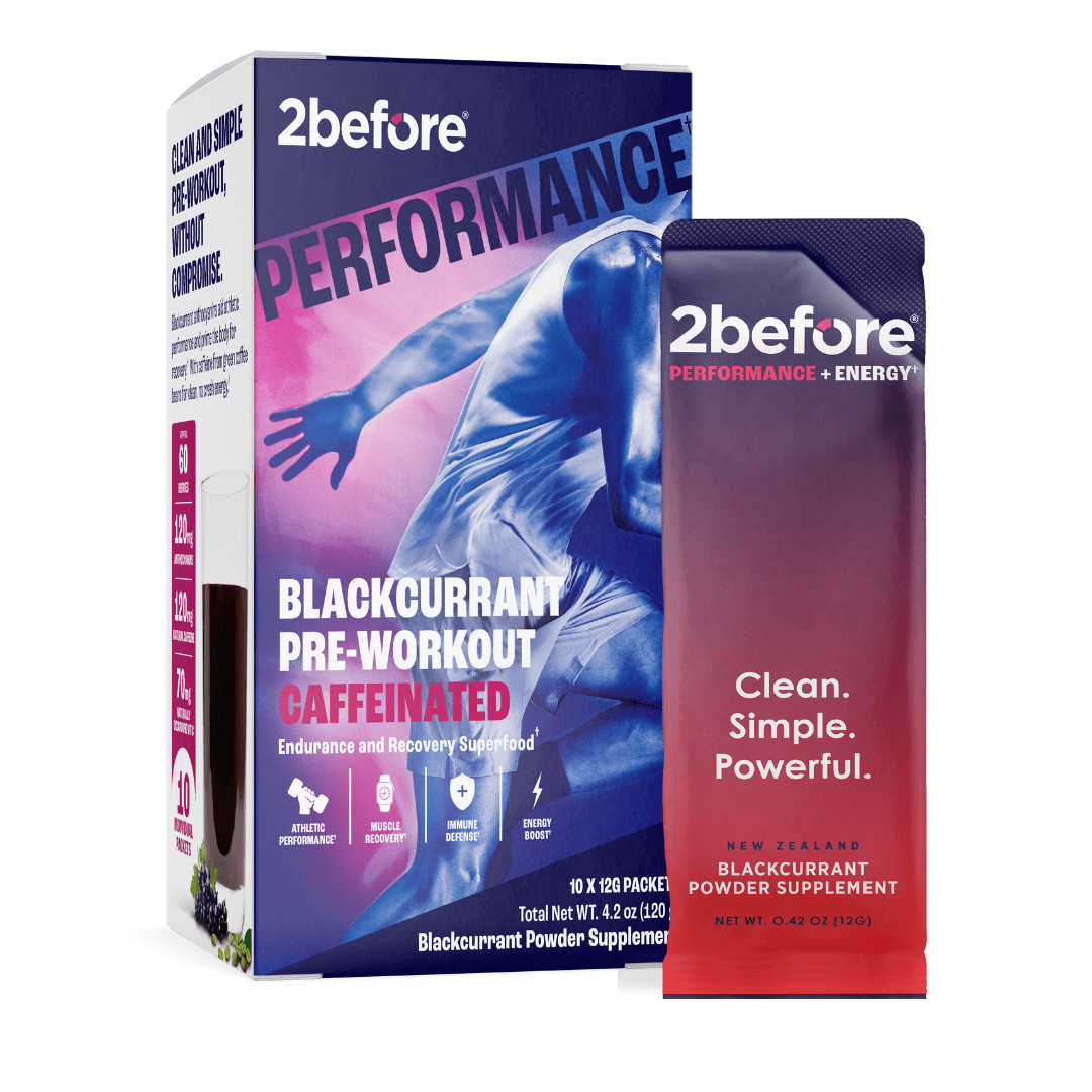 2before Blackcurrant Pre Workout - Caffeinated - 10 Pack