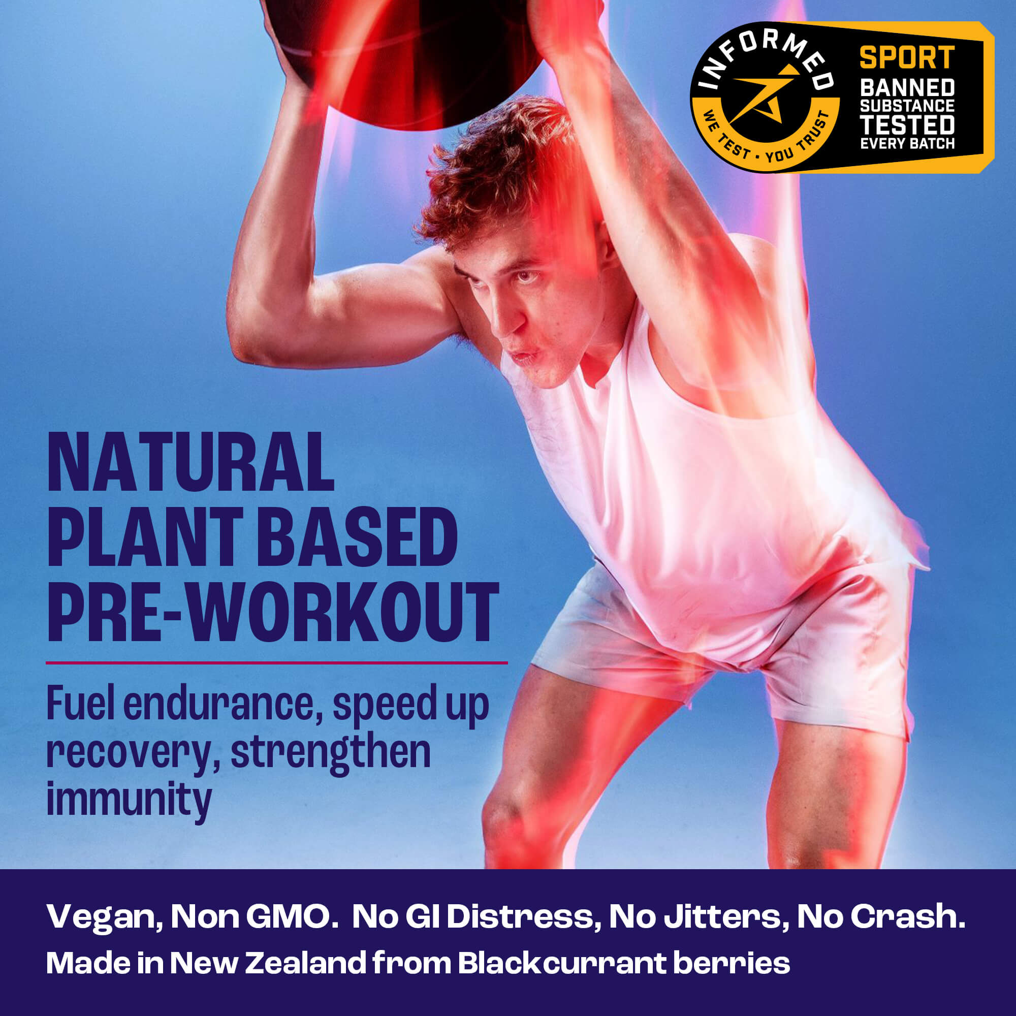2before is a natural, plant-based pre-workout made from blackcurrant powder