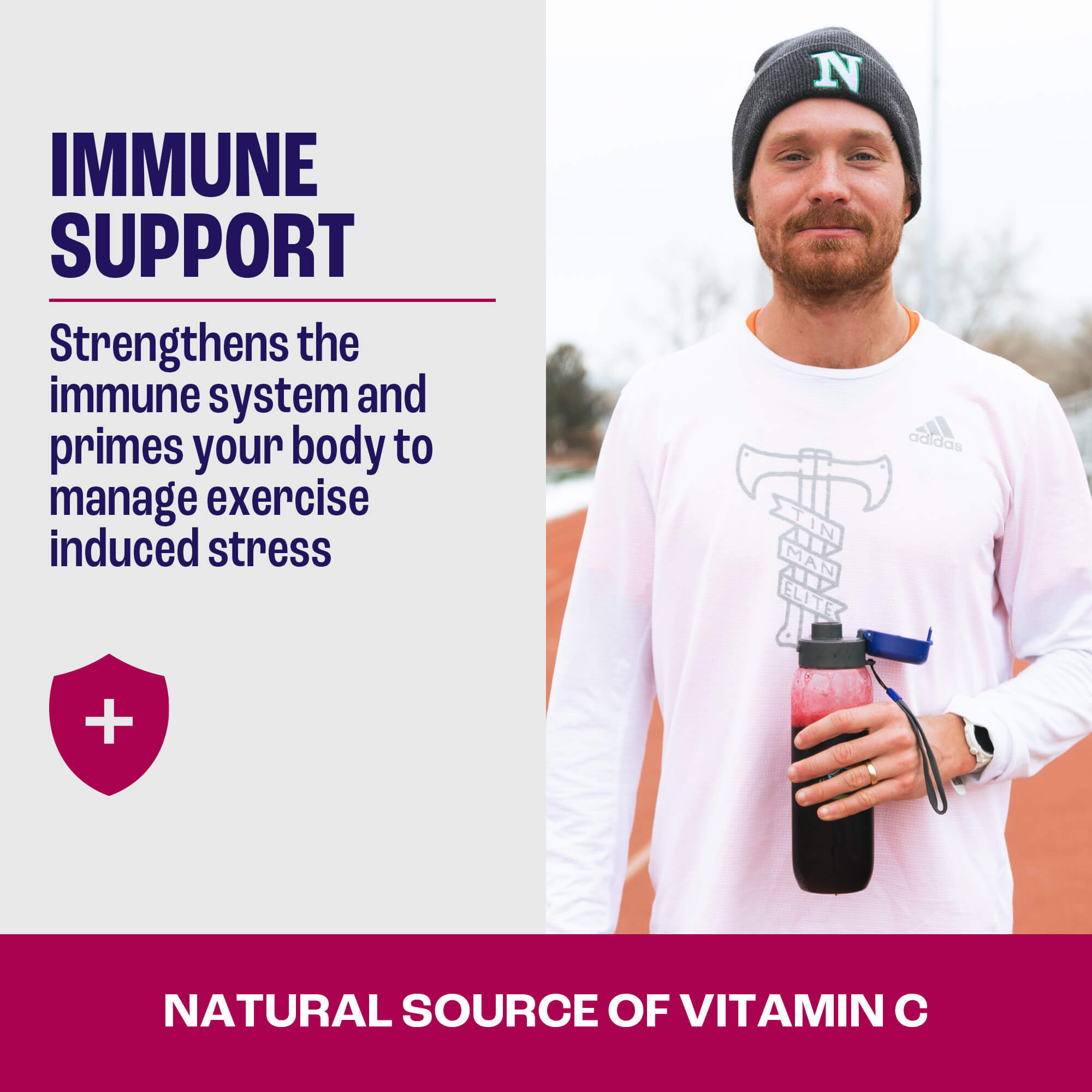 Immune support with natural vitamin c from 2before blackcurrant powder pre-workout