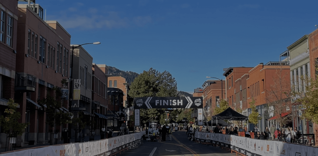 Boulderthon Colorado Marathon finish line