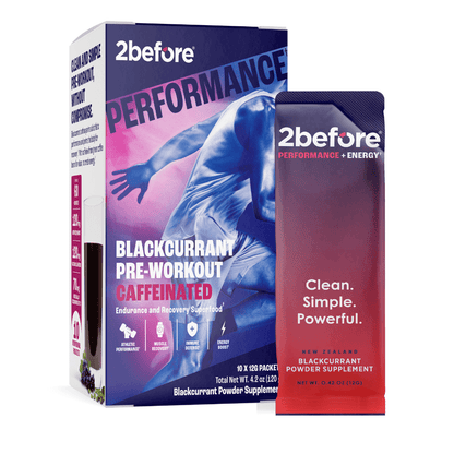 2before Blackcurrant Pre Workout - Caffeinated - 10 Pack